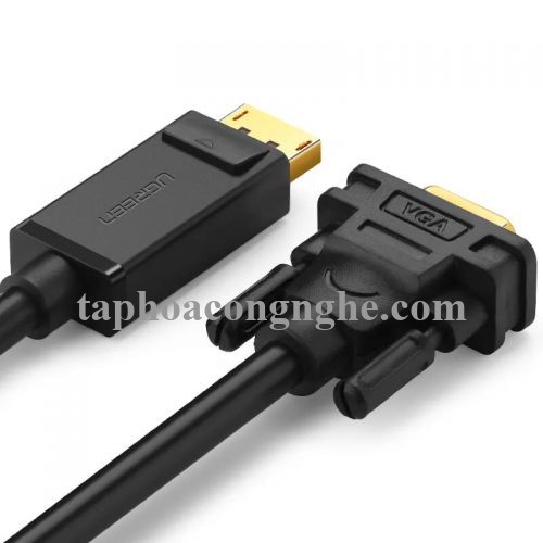 Ugreen 10236 3M màu Đen Cáp chuyển đổi DP sang VGA Hỗ trợ độ phân giải Full HD 1080P DP105 30010236